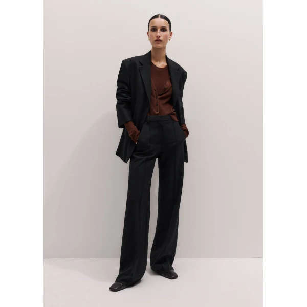 ME+EM Straight-Leg Trouser in Black