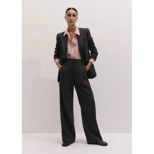 ME+EM Straight Man Pant in Grey Multi