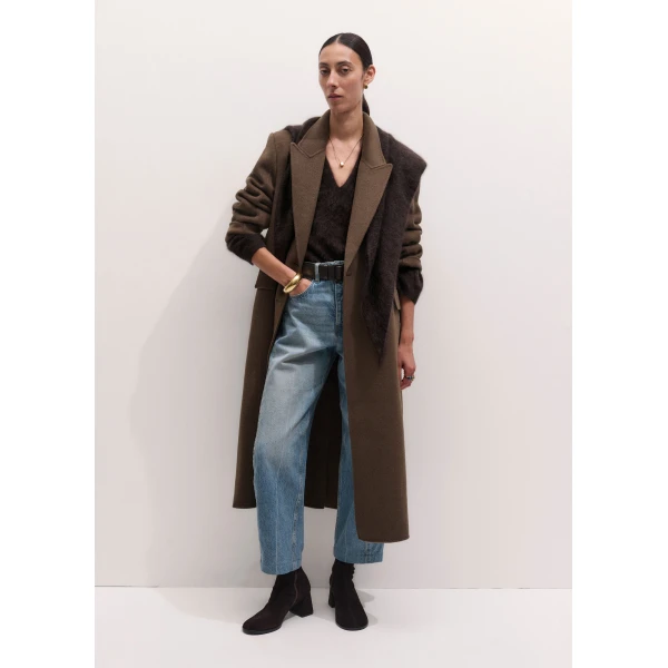 ME+EM Stretch Ankle Boot in Deep Chocolate, view 4 | Boots | Coveti
