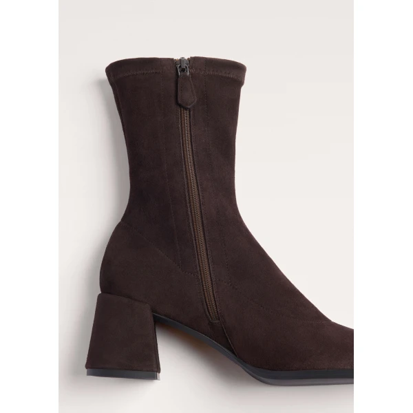 ME+EM Stretch Ankle Boot in Deep Chocolate, view 6 | Boots | Coveti