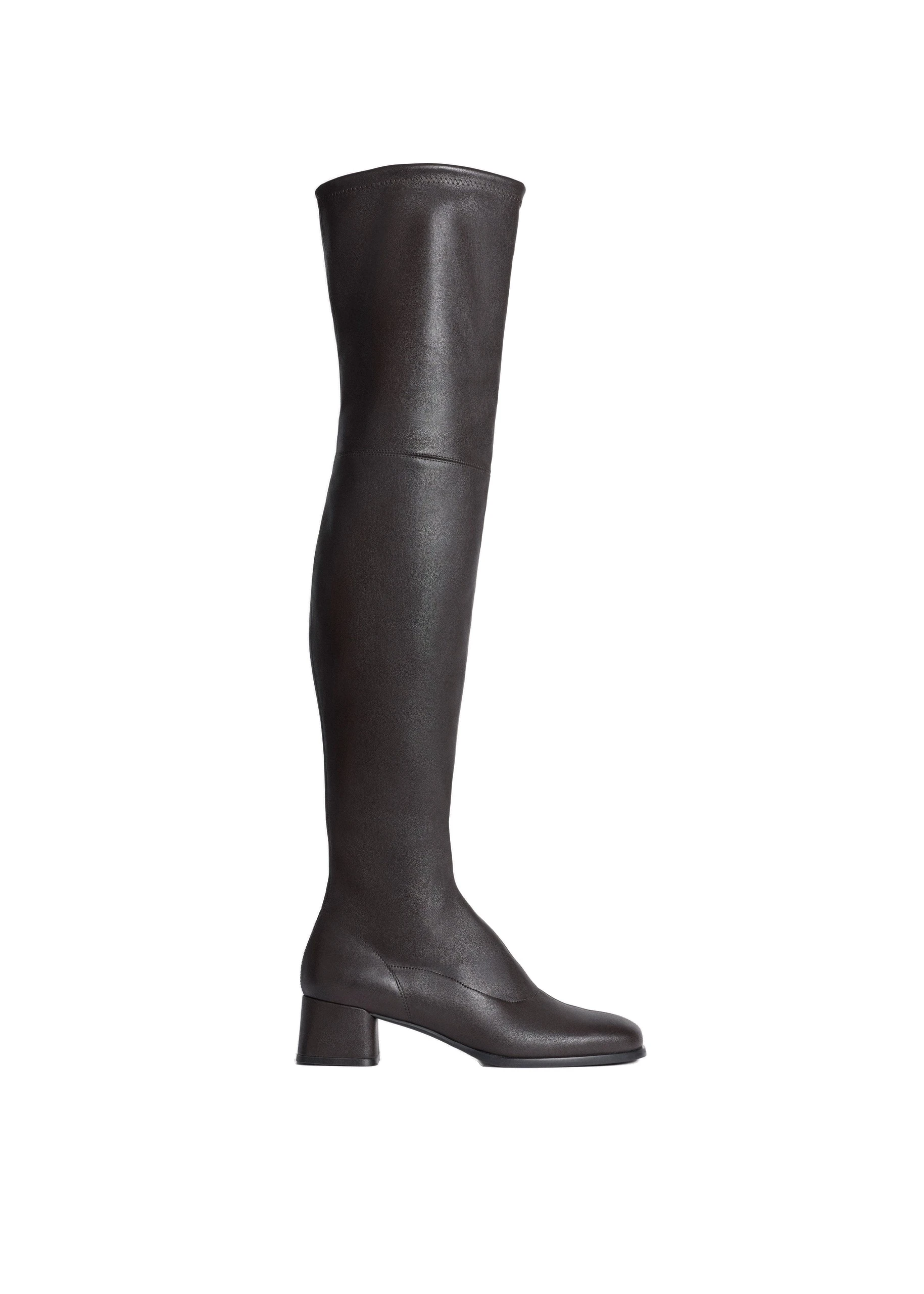 ME+EM Stretch Over-Knee Boot in Dark Chocolate | Shoes | Coveti ME+EM Stretch Over-Knee Boot in Dark Chocolate