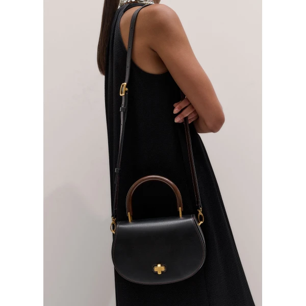 ME+EM Structured Saddle Bag in Black
