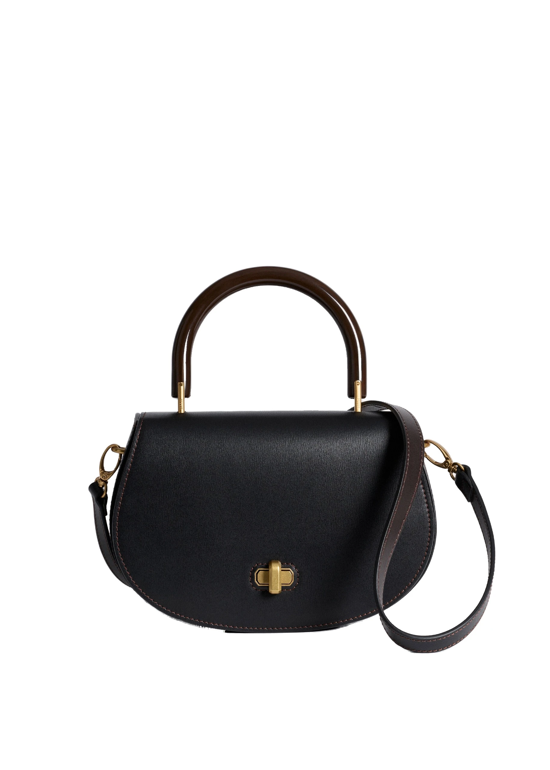ME+EM Structured Saddle Bag in Black | Bags | Coveti ME+EM Structured Saddle Bag in Black