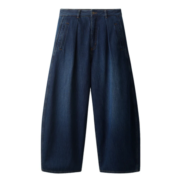 ME+EM Tailored Barrel Jean in Authentic Dark Wash