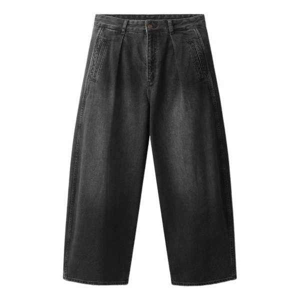 ME+EM Tailored Barrel Jean in Black Wash