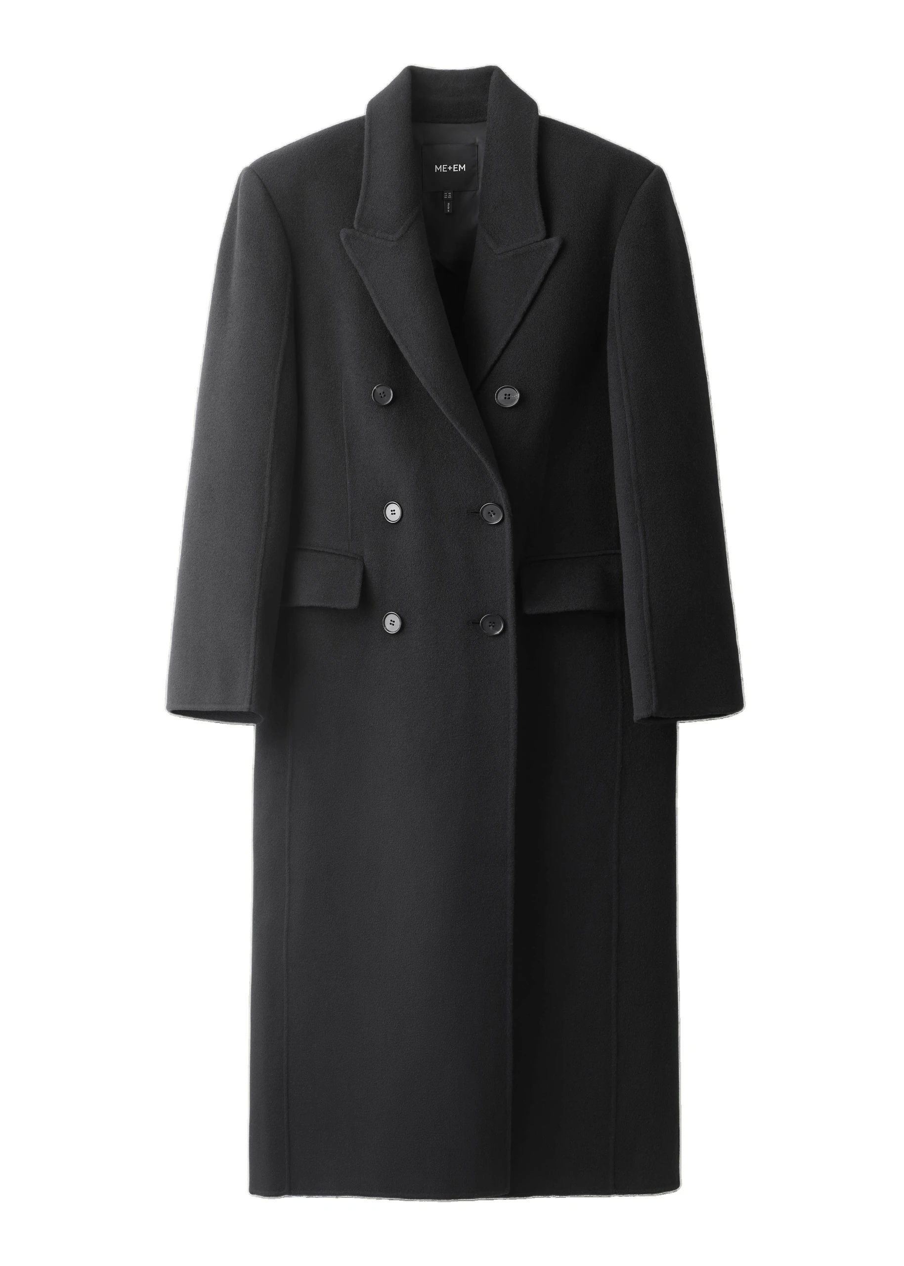 ME+EM Tailored Oversized Coat in Black | Coats | Coveti ME+EM Tailored Oversized Coat in Black