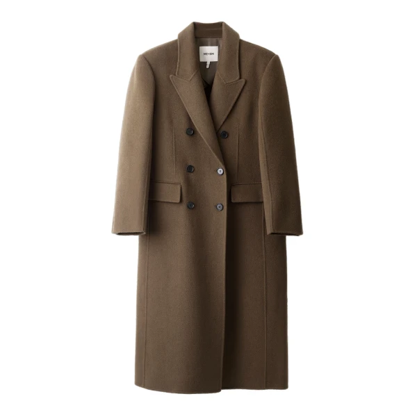 ME+EM Tailored Oversized Coat in Bronzed Brown
