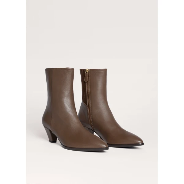 ME+EM Taper Heel Point Boot in Bronzed Brown