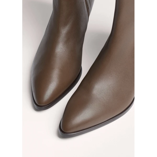 ME+EM Taper Heel Point Boot in Bronzed Brown