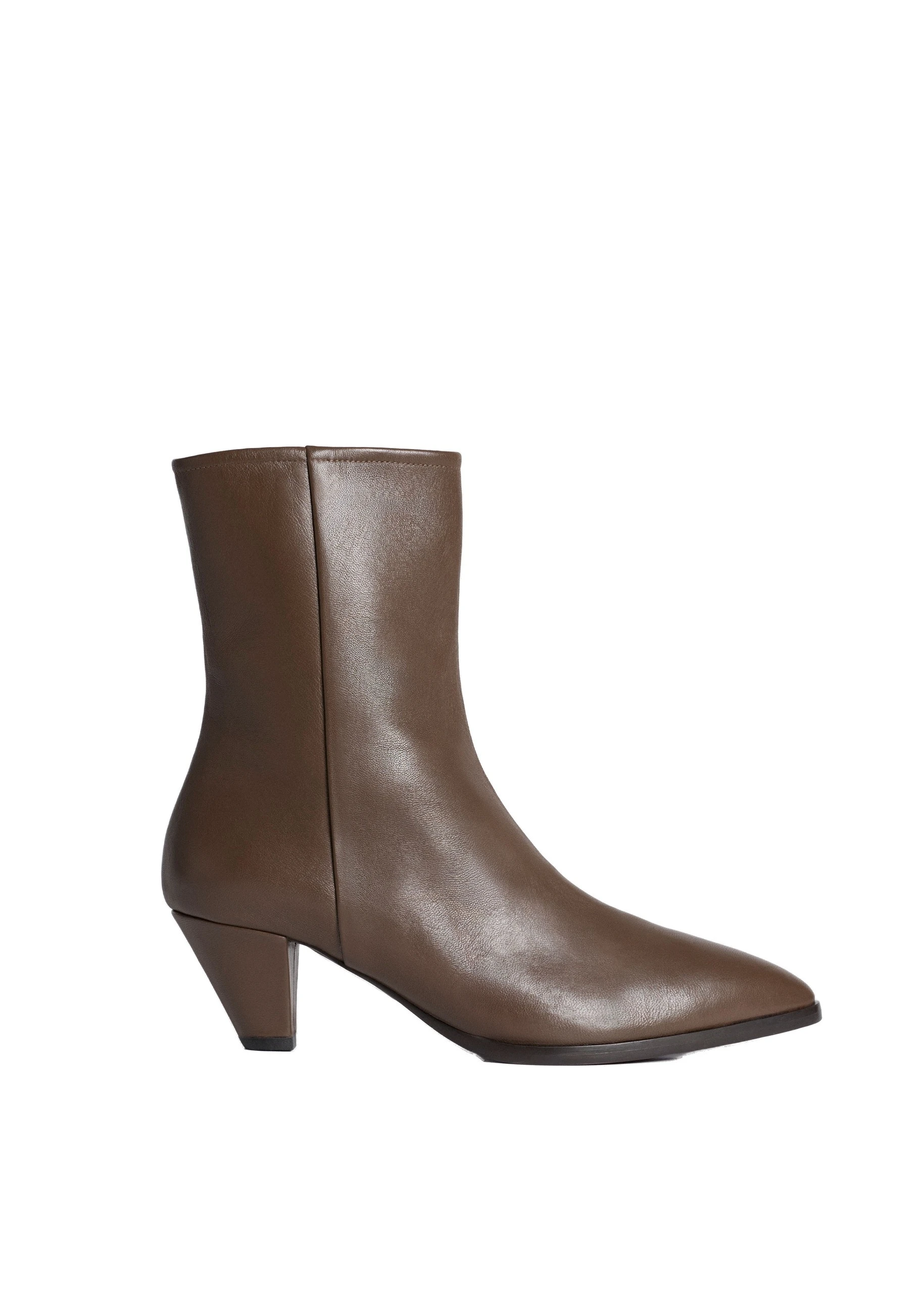 ME+EM Taper Heel Point Boot in Bronzed Brown | Shoes | Coveti ME+EM Taper Heel Point Boot in Bronzed Brown