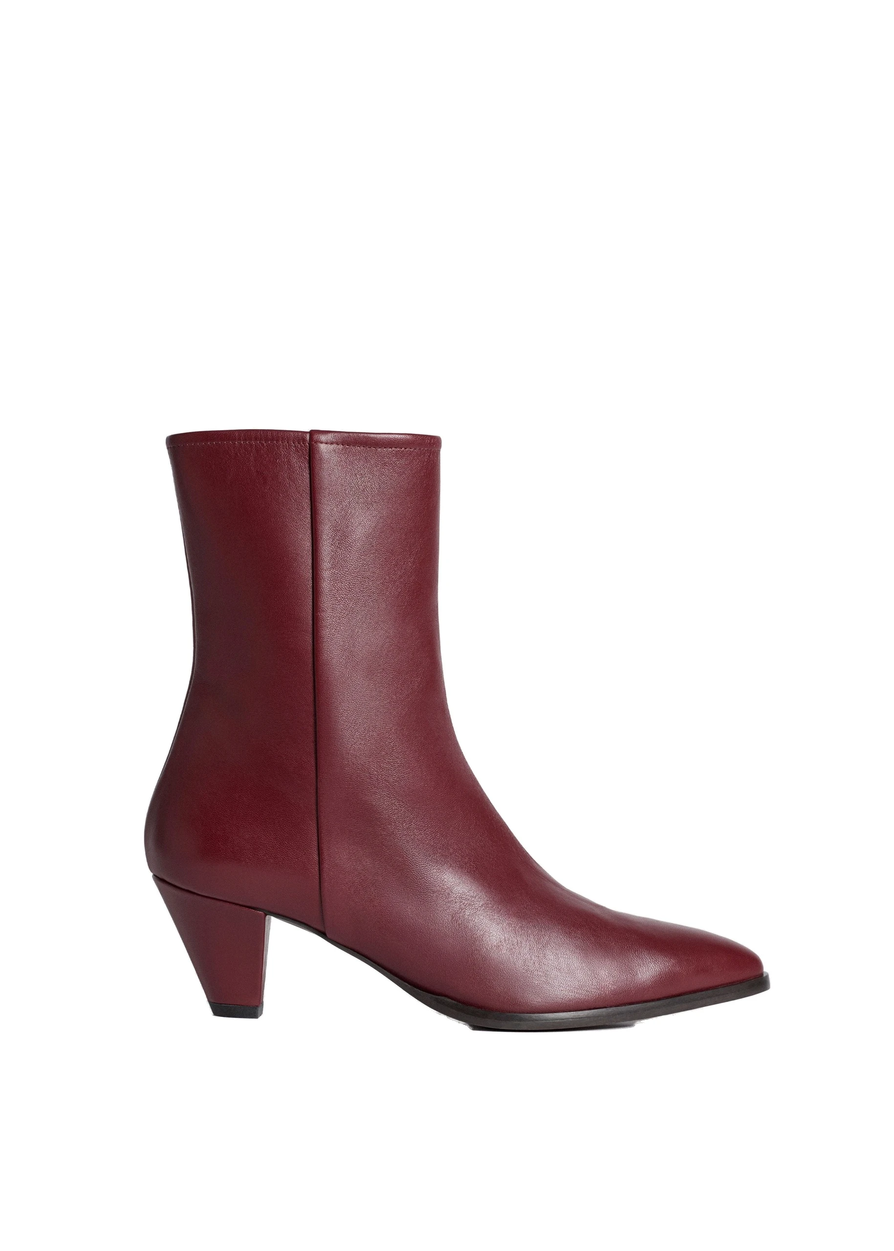 ME+EM Taper Heel Point Boot in Merlot | Shoes | Coveti ME+EM Taper Heel Point Boot in Merlot