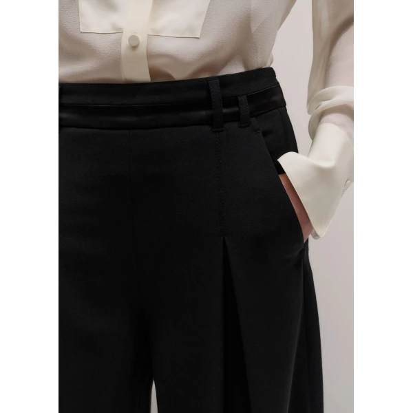 ME+EM Tapered Tux Trouser in Black