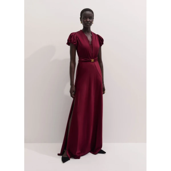 ME+EM Transformer Gown in Barolo Red