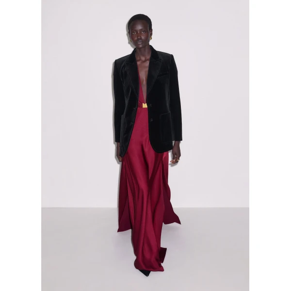 ME+EM Transformer Gown in Barolo Red