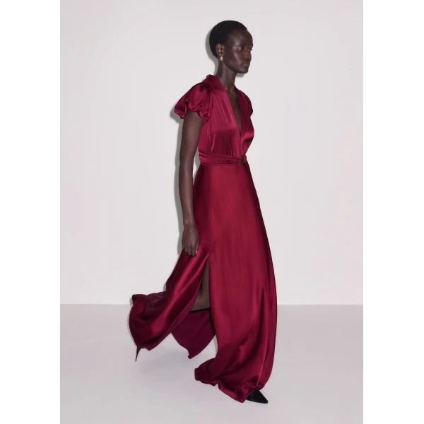 ME+EM Transformer Gown in Barolo Red
