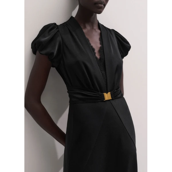ME+EM Transformer Gown in Black