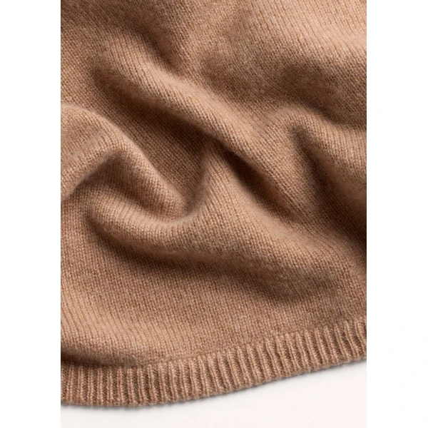 ME+EM Triangle Knit Scarf in Deep Camel