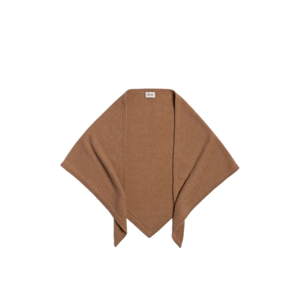 ME+EM Triangle Knit Scarf in Deep Camel