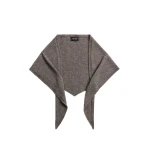 ME+EM Triangle Knit Scarf in Heather Brown Mélange