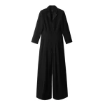ME+EM Tux Ultra Wide Jumpsuit in Black | Dresses | Coveti