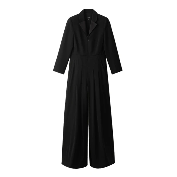 ME+EM Tux Ultra Wide Jumpsuit in Black | Dresses | Coveti
