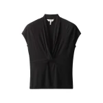 ME+EM Twist Front Slim Top in Black | Tops | Coveti