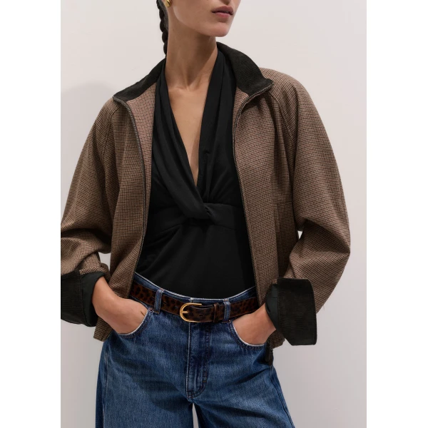 ME+EM Twist Front Slim Top in Black, view 3 | Tops | Coveti