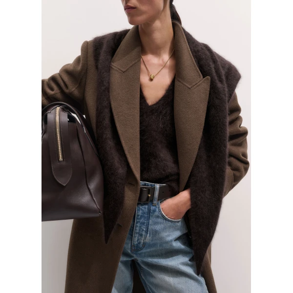 ME+EM Ultimate Boyfriend Jumper in Dark Chocolate Brown, view 4 | Sweaters | Coveti