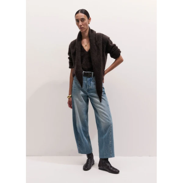 ME+EM Ultimate Boyfriend Jumper in Dark Chocolate Brown, view 5 | Sweaters | Coveti