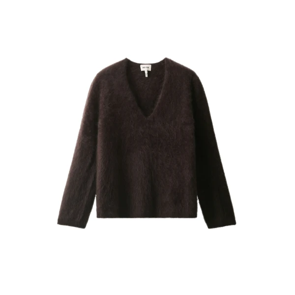 ME+EM Ultimate Boyfriend Jumper in Dark Chocolate Brown | Sweaters | Coveti