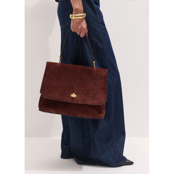 ME+EM Ultimate Work Bag in Dark Cinnamon, view 3 | Totes & Top-Handle Bags | Coveti