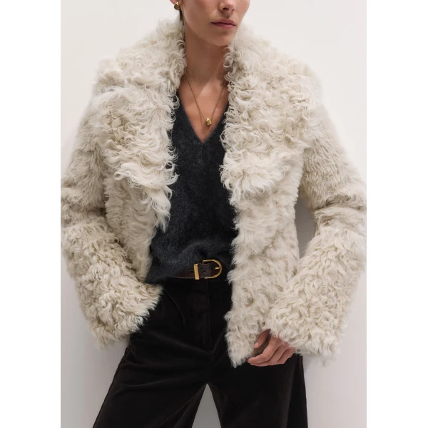 ME+EM Ultra Luxe Jacket in Cream, view 2 | Jackets | Coveti