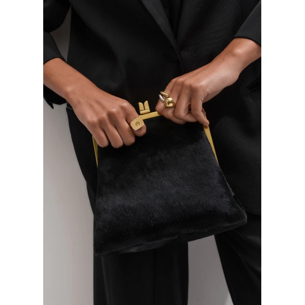 ME+EM Vertical Frame Bag in Black, view 3 | Shoulder & Crossbody Bags | Coveti
