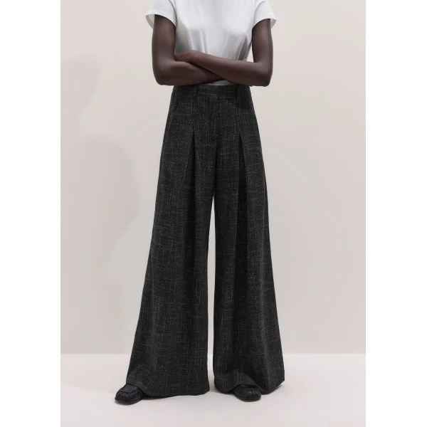 ME+EM Very Wide-Leg Trouser in Charcoal Grey