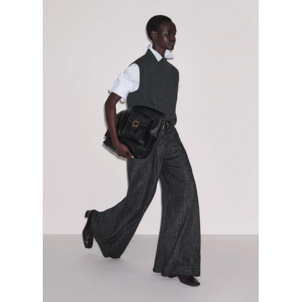 ME+EM Very Wide-Leg Trouser in Charcoal Grey