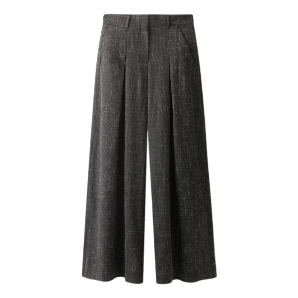 ME+EM Very Wide-Leg Trouser in Charcoal Grey