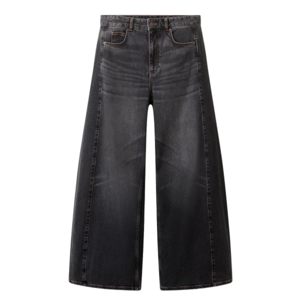 ME+EM Very Wide Taper Jean in Black Wash