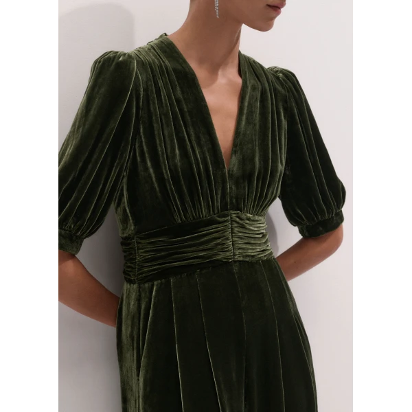 ME+EM Wide-Leg Jumpsuit in Bay Green