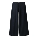 ME+EM Wide-Leg Track Pant in Navy/Rich Olive