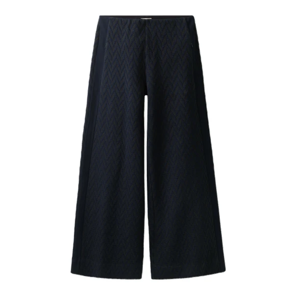 ME+EM Wide-Leg Track Pant in Navy/Rich Olive