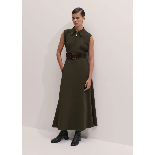 ME+EM Wide Waist Belt in Dark Brown Multi