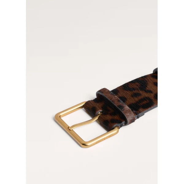ME+EM Wide Waist Belt in Dark Brown Multi