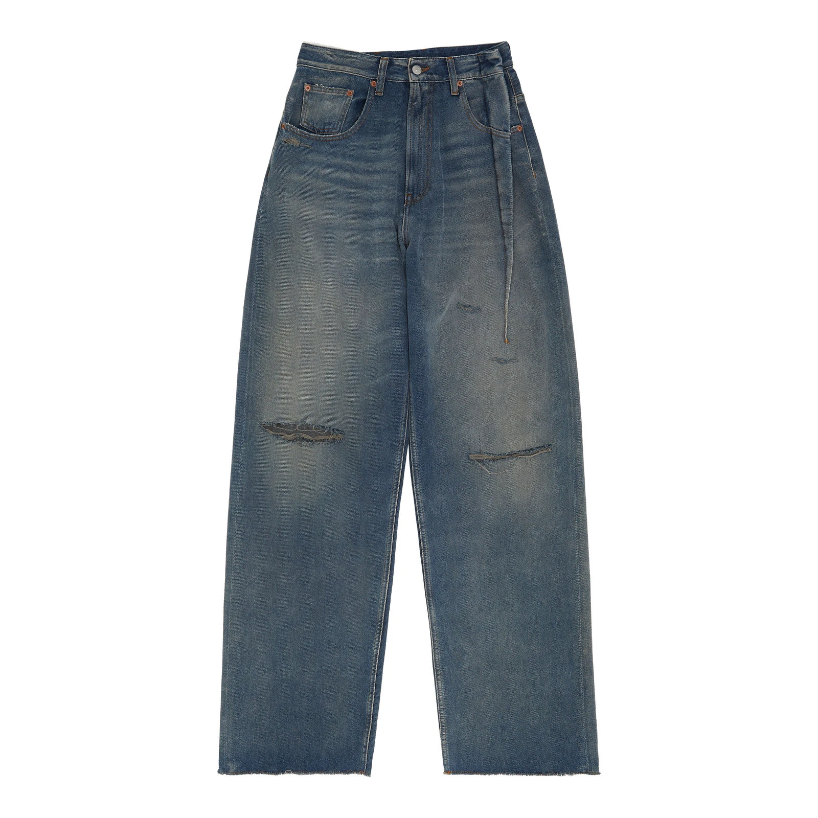 MM6 Maison Margiela Aged Denim Jeans in Grey Blue MM6 Maison Margiela Aged Denim Jeans in Grey Blue | Denim | Coveti