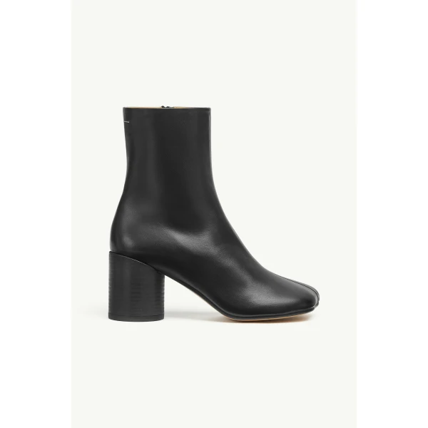 MM6 Maison Margiela Anatomic Ankle Boots in Black, view 2 | Boots | Coveti
