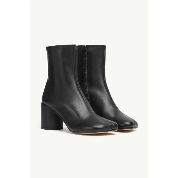 MM6 Maison Margiela Anatomic Ankle Boots in Black, view 3 | Boots | Coveti