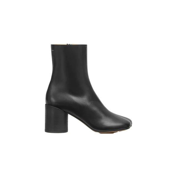 MM6 Maison Margiela Anatomic Ankle Boots in Black | Boots | Coveti