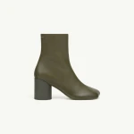 MM6 Maison Margiela Anatomic Ankle Boots in Olive | Boots | Coveti