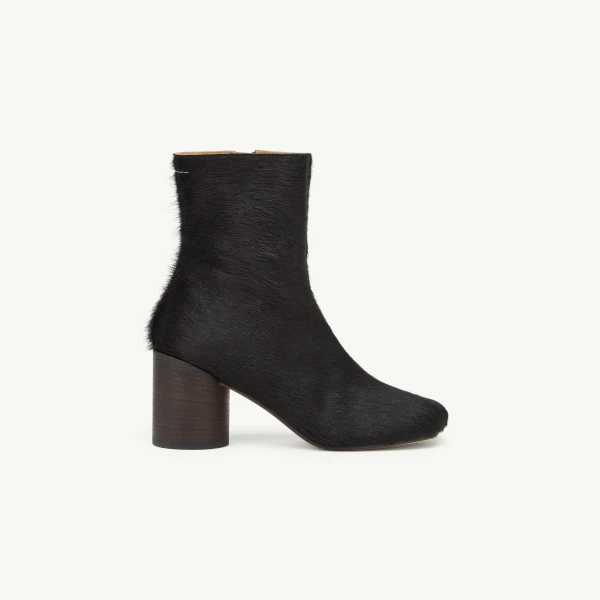 Anatomic Ankle Boots in Ponyhair in Tapenade