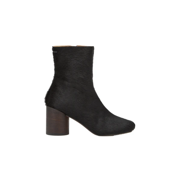 Anatomic Ankle Boots in Ponyhair in Tapenade