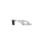 MM6 Maison Margiela Anatomic Leather Flip Flop Mules in Silver | Mules | Coveti